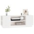 Mueble de TV madera maciza de pino blanco 110x35x40,5