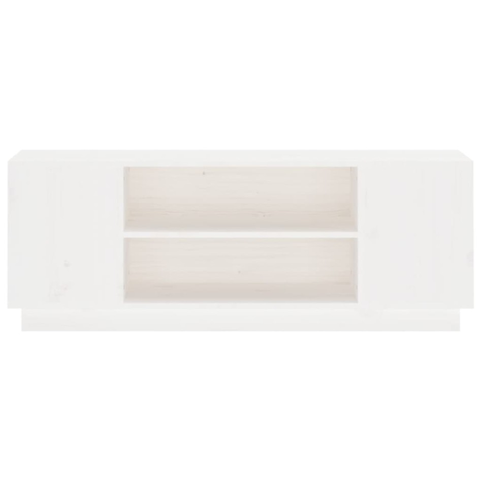 Mueble de TV madera maciza de pino blanco 110x35x40,5