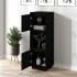 Aparador alto de madera maciza de pino negro 38x35x117