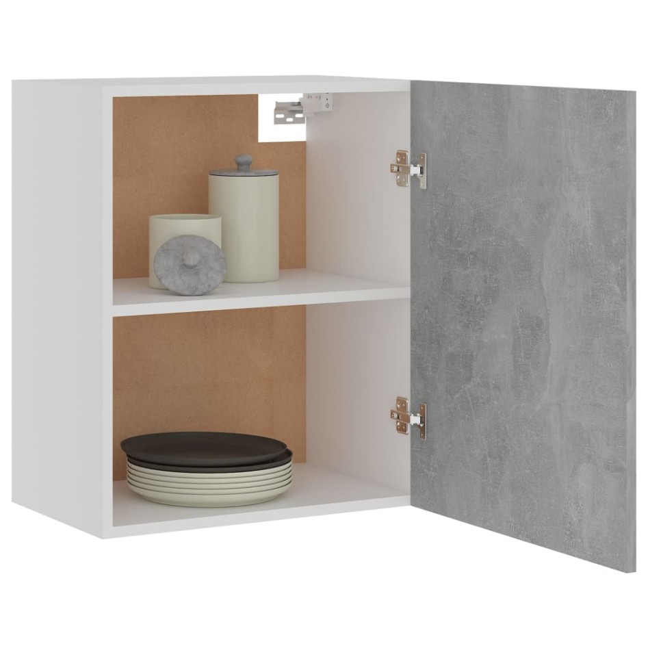 Armarios colgantes 2 uds madera contrachapada gris 50x31x60