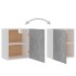 Armarios colgantes 2 uds madera contrachapada gris 50x31x60