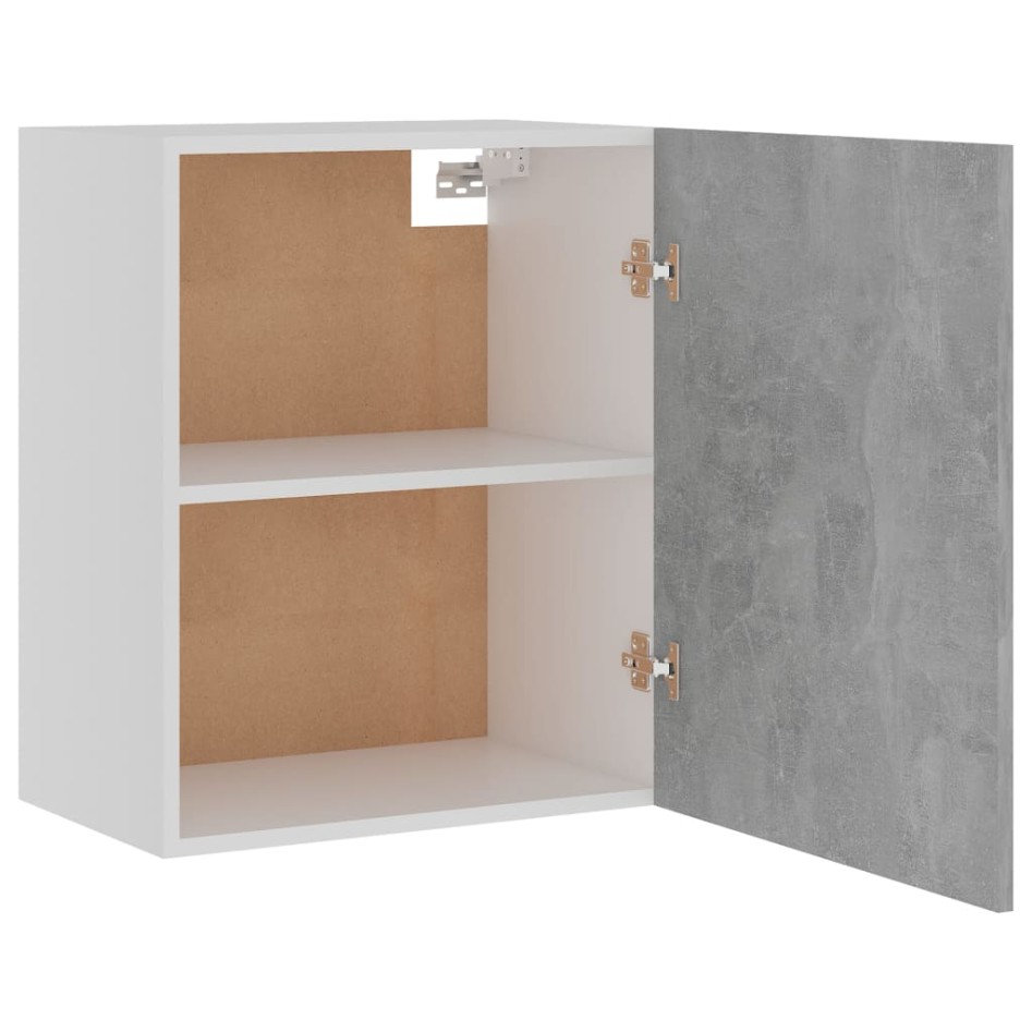 Armarios colgantes 2 uds madera contrachapada gris 50x31x60