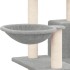 Rascador para gatos con postes de sisal gris claro 82