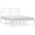Estructura cama sin colchón con cabecero metal blanco