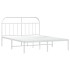 Estructura cama sin colchón con cabecero metal blanco
