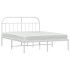 Estructura cama sin colchón con cabecero metal blanco