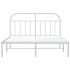 Estructura cama sin colchón con cabecero metal blanco