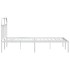 Estructura cama sin colchón con cabecero metal blanco
