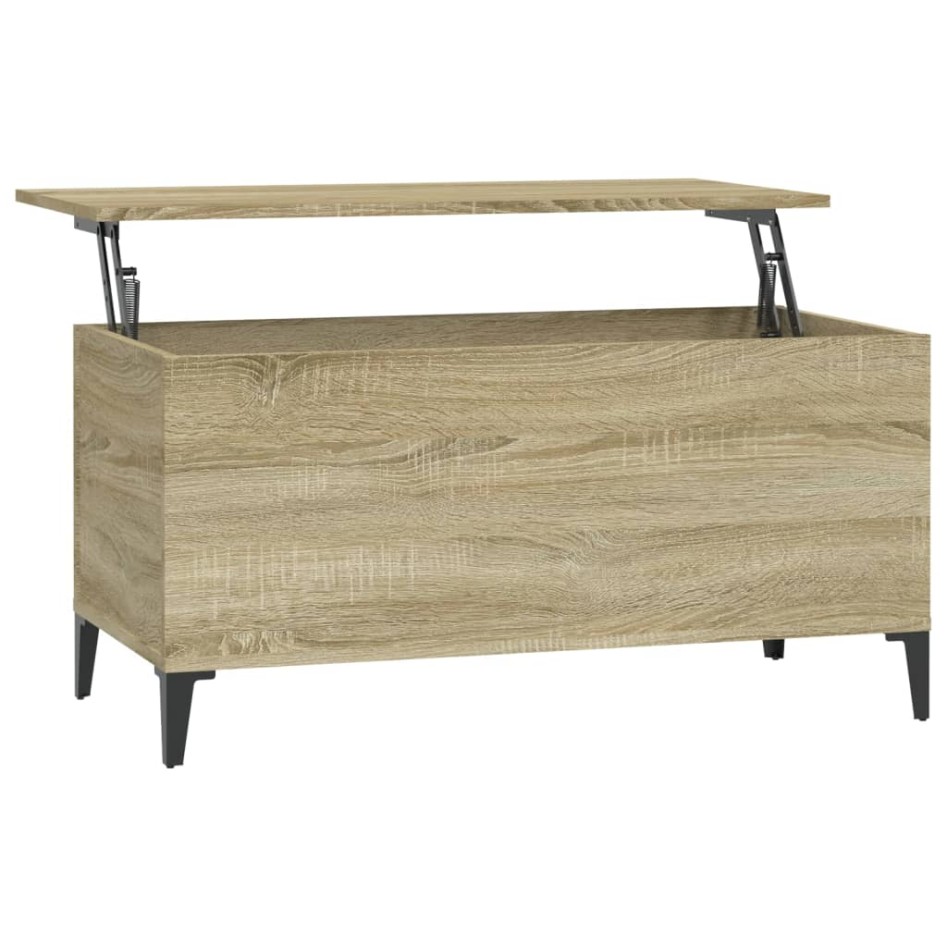 Mesa de centro madera contrachapada roble Sonoma 90x44,5x45