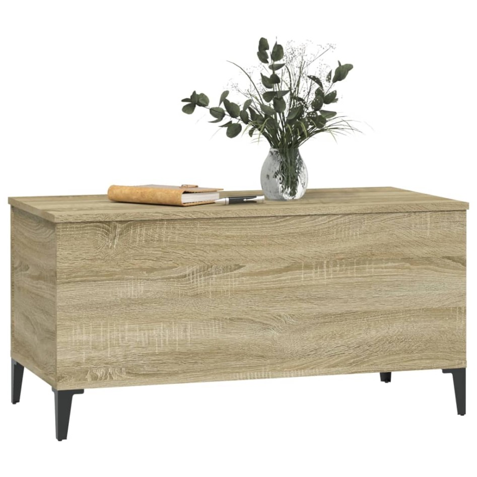 Mesa de centro madera contrachapada roble Sonoma 90x44,5x45
