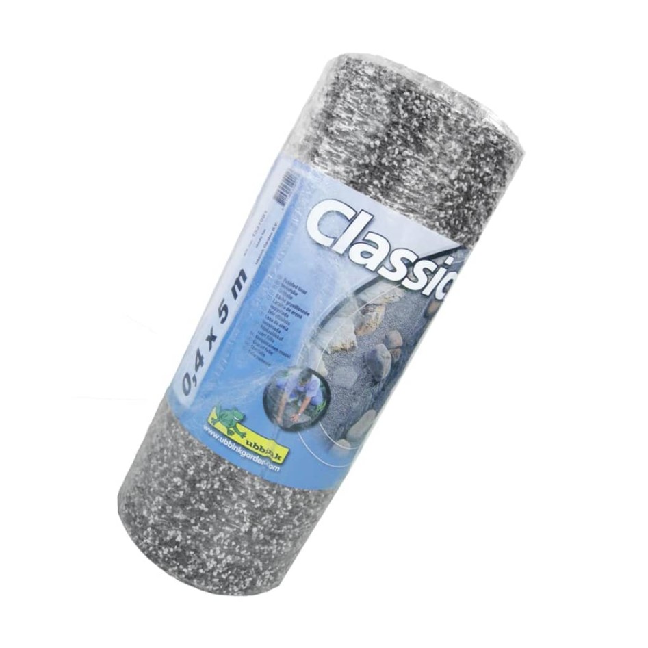 Ubbink Revestimiento piedra para estanques Classic 5x0,4m gris