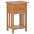 Mesa revistero con cajón madera maciza de roble 35x27x55