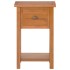 Mesa revistero con cajón madera maciza de roble 35x27x55