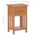Mesa revistero con cajón madera maciza de roble 35x27x55