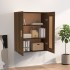 Armario de pared madera ingeniería roble marrón 69,5x32,5x90