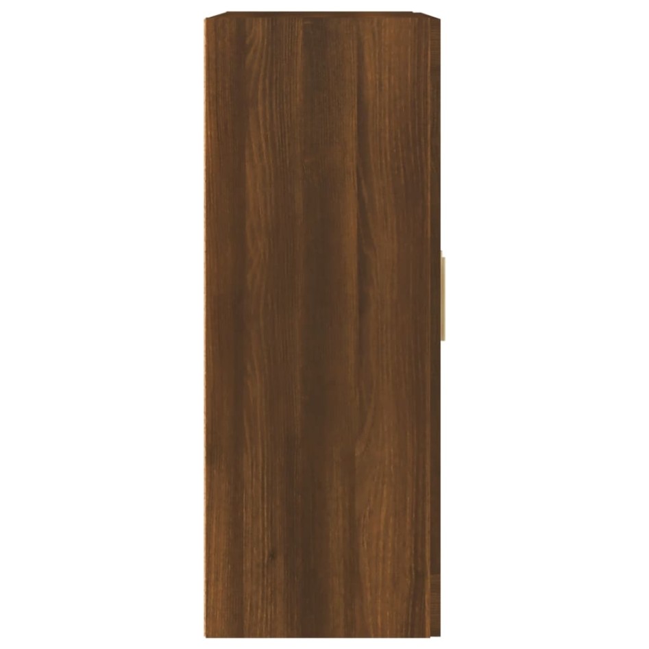 Armario de pared madera ingeniería roble marrón 69,5x32,5x90