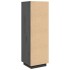 Aparador alto de madera maciza de pino gris 38x35x117