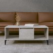 Mesa de centro madera contrachapada gris hormigón 90x50x36,5 cm