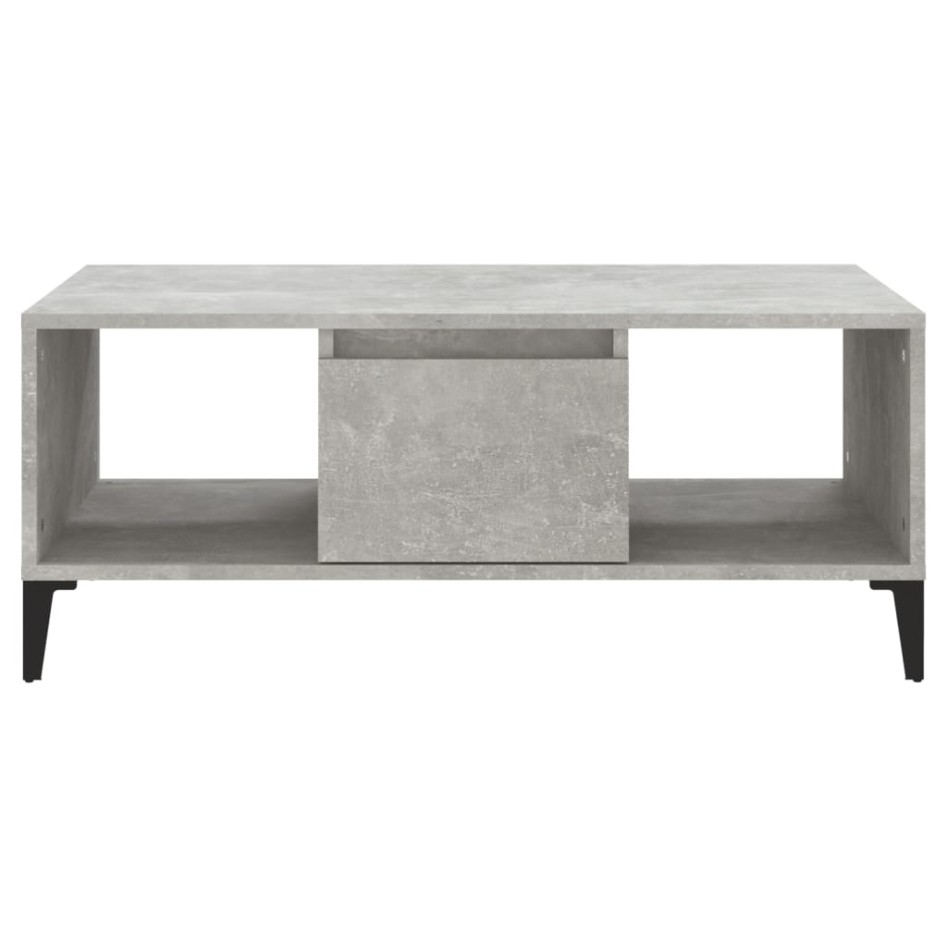 Mesa de centro madera contrachapada gris hormigón 90x50x36,5