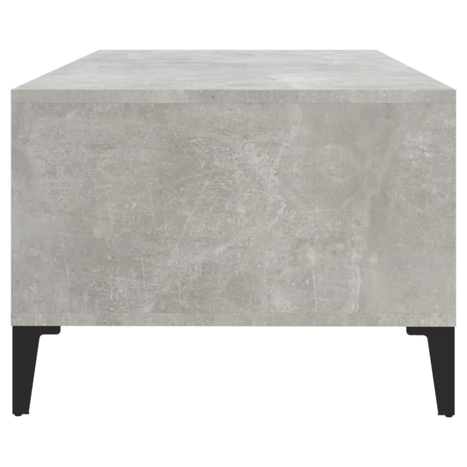 Mesa de centro madera contrachapada gris hormigón 90x50x36,5