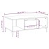 Mesa de centro madera contrachapada gris hormigón 90x50x36,5