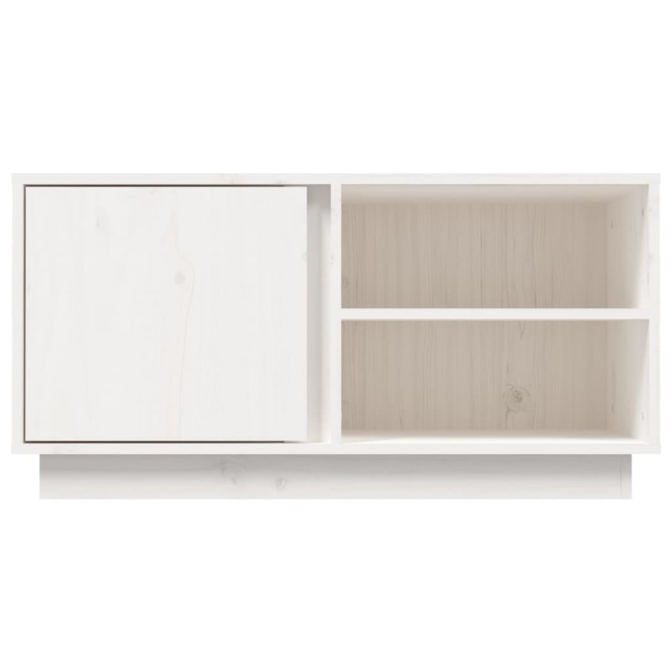Mueble de TV madera maciza de pino blanco 80x35x40,5