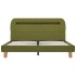 Estructura de cama con LED tela verde 140x200
