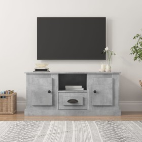 Mueble de TV madera contrachapada gris hormigón 100x35,5x45