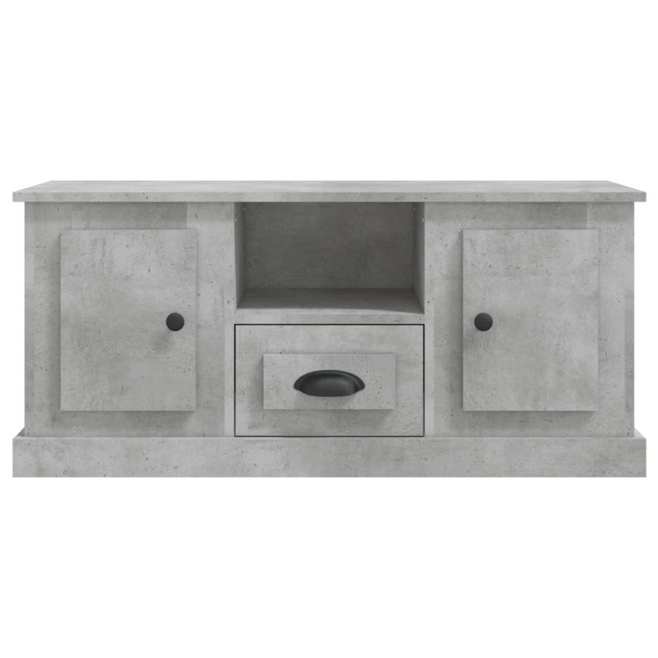 Mueble de TV madera contrachapada gris hormigón 100x35,5x45