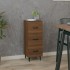 Aparador madera de ingeniería marrón roble 34,5x34x90