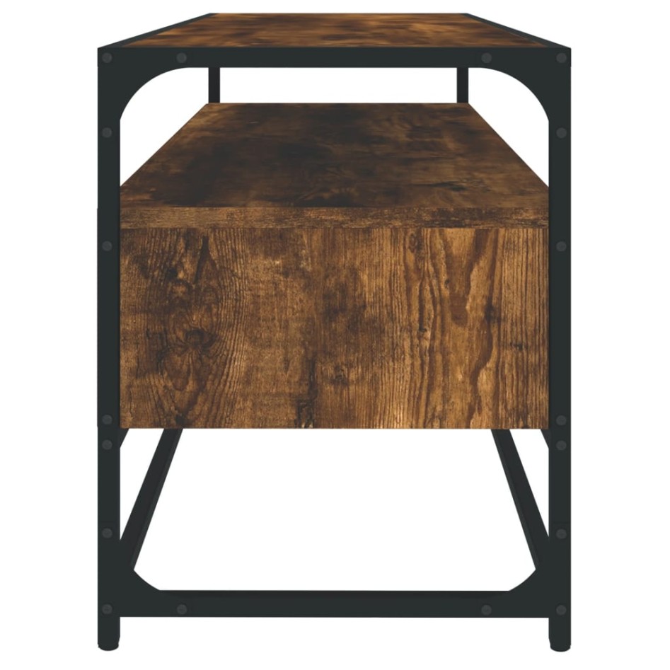 Mueble para TV madera contrachapada roble ahumado 100x35x45