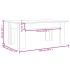 Mesa de centro madera contrachapada marrón roble 100x60x42