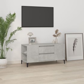 Mueble de TV madera contrachapada gris hormigón 102x44,5x50