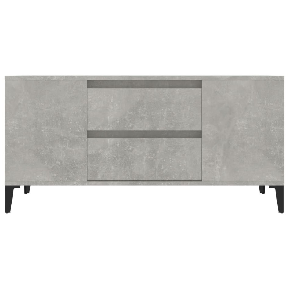 Mueble de TV madera contrachapada gris hormigón 102x44,5x50