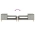 Mesa de centro madera contrachapada gris hormigón 100x50x45