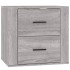 Mesita de noche de pared gris Sonoma 50x36x47