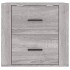 Mesita de noche de pared gris Sonoma 50x36x47