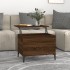 Mesa de centro madera contrachapada roble marrón 60x44,5x45