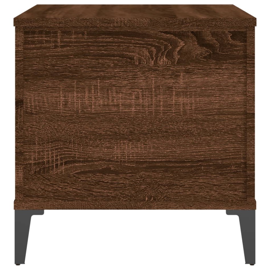 Mesa de centro madera contrachapada roble marrón 60x44,5x45
