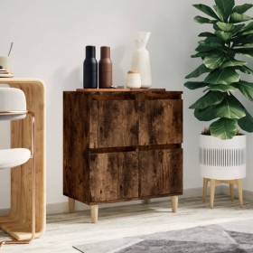 Aparador madera contrachapada color roble ahumado 60x35x70