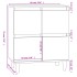 Aparador madera contrachapada color roble ahumado 60x35x70