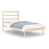 Estructura de cama madera maciza 90x190