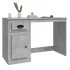 Escritorio con cajón madera gris hormigón 115x50x75