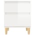 Mesita de noche blanco brillante 40x35x50