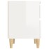 Mesita de noche blanco brillante 40x35x50