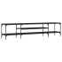 Mueble TV madera ingeniería y hierro negro 201x35x45