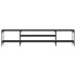 Mueble TV madera ingeniería y hierro negro 201x35x45