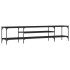 Mueble TV madera ingeniería y hierro negro 201x35x45