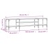 Mueble TV madera ingeniería y hierro negro 201x35x45
