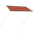 Toldo retráctil naranja y marrón 250x150